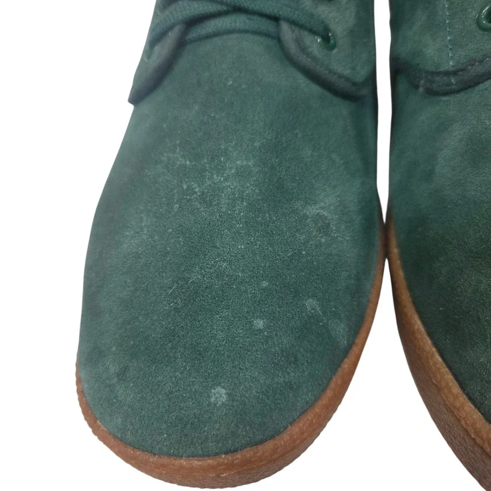 Supreme Mens Forest Green Suede Chukka Shoes Boots Leather Lined‎ Size 10